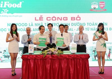 NutiFood tài trợ dinh dưỡng toàn diện cho Học viện HAGL - Arsenal - JMG