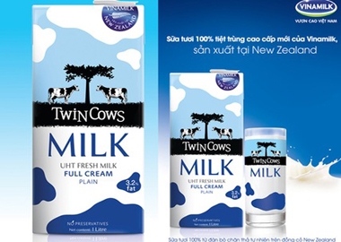 Ra mắt sữa tươi tiệt trùng Twin Cows của Vinamilk