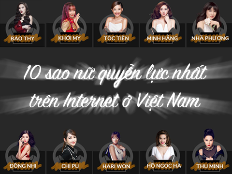 10 sao nữ quyền lực nhất trên Internet ở Việt Nam