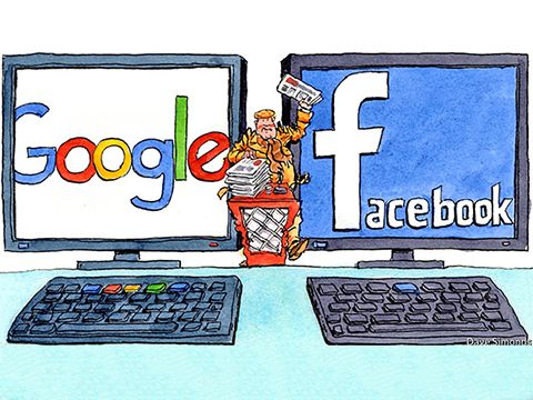 Các kênh truyền hình châu Âu hợp sức đối đầu Facebook và Google
