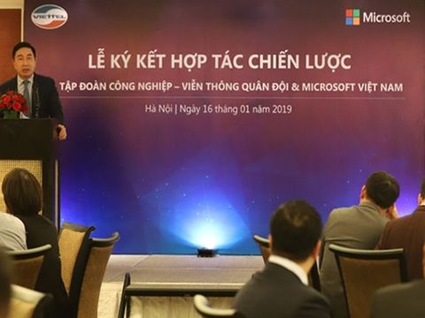Viettel hợp tác Microsoft hợp tác đẩy mạnh dịch vụ số tại Việt Nam