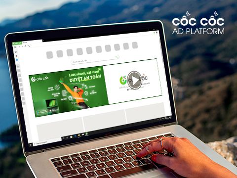 Hình thức quảng cáo Magnetic Masthead của Cốc Cốc Ad Platform đã được tích hợp video
