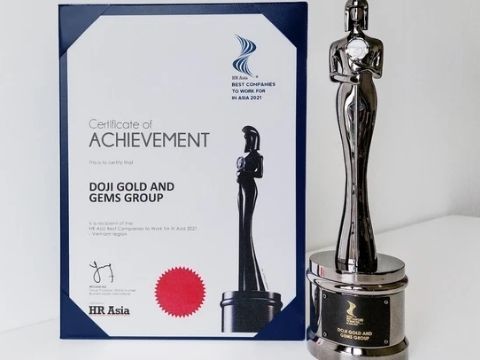HR Asia Awards vinh danh DOJI là Nơi làm việc Tốt nhất Châu Á 2021