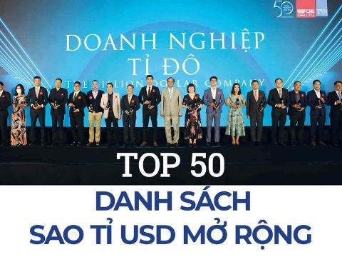 Top 50 danh sách sao tỉ đô mở rộng