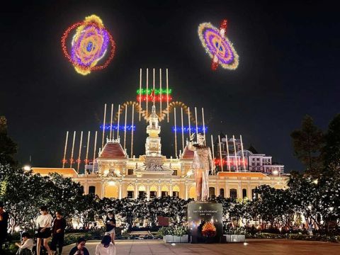 TMRW VN dùng AR trình diễn pháo hoa thực tế ảo tăng cường dịp 30/4