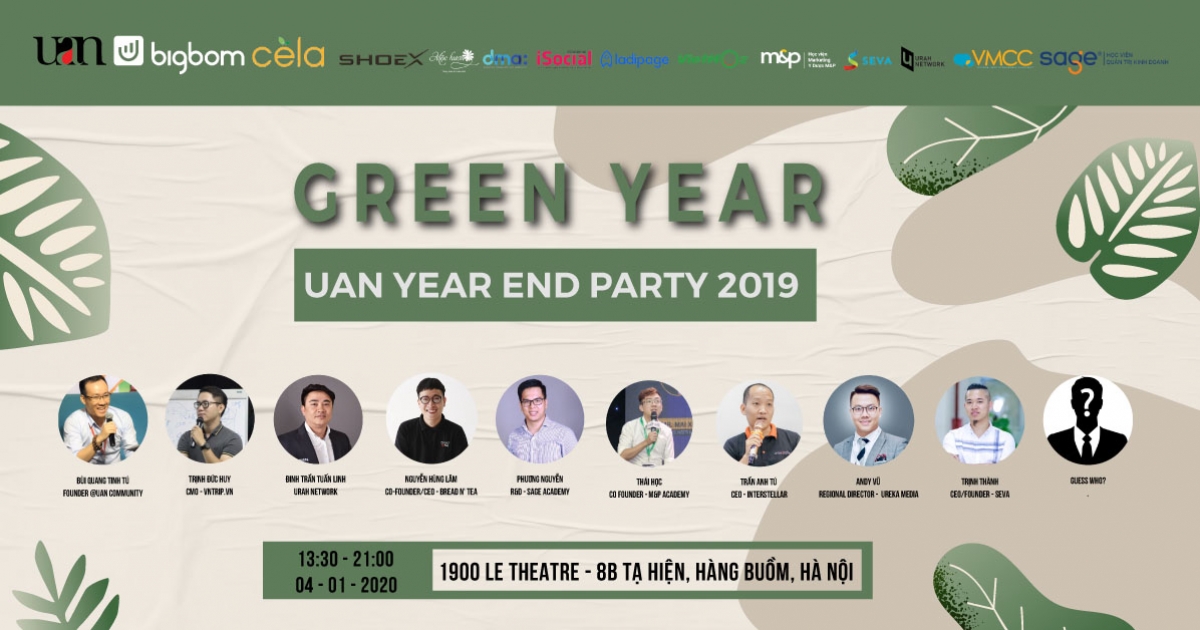 Mời tham dự sự kiện tại Hà Nội: UAN Year End Party 2019 - Green Year