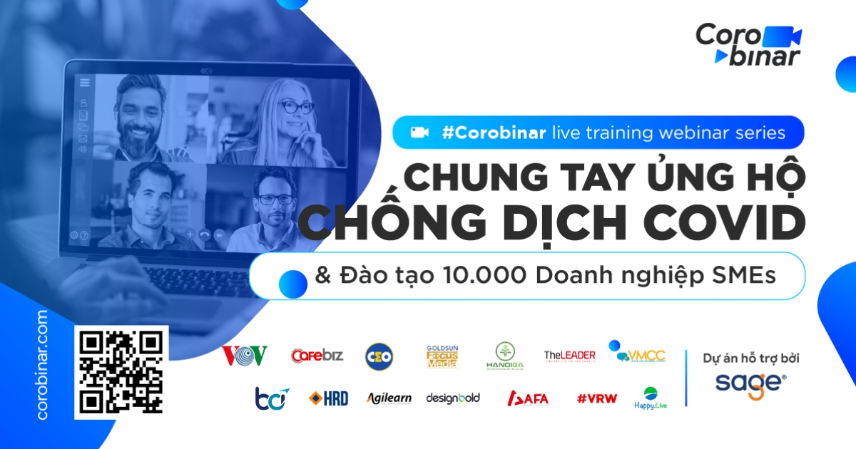 Mời tham gia dự án trực tuyến: Chung tay ủng hộ chống dịch COVID-19 & Đào tạo 10.000 doanh nghiệp SMEs