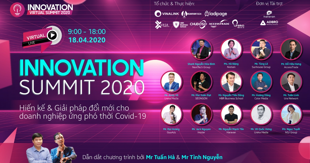 Mời tham dự Sự kiện Innovation Summit 2020: Giải pháp đổi mới ứng phó thời COVID-19
