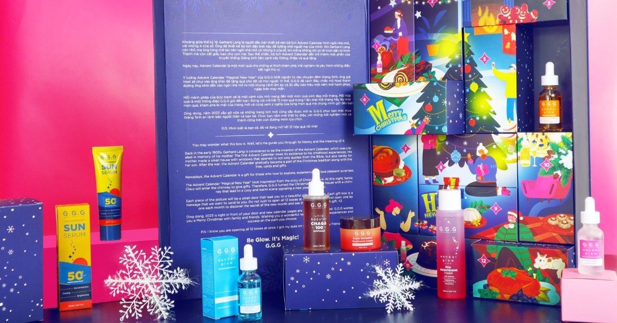 G.G.G Cosmetics ra mắt bộ quà tặng Advent Calendar nhân dịp Giáng Sinh