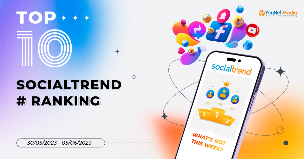 [SocialTrend Ranking] Bảng xếp hạng chủ đề đang “hot” trên mạng xã hội tuần 30/05-05/06/2023