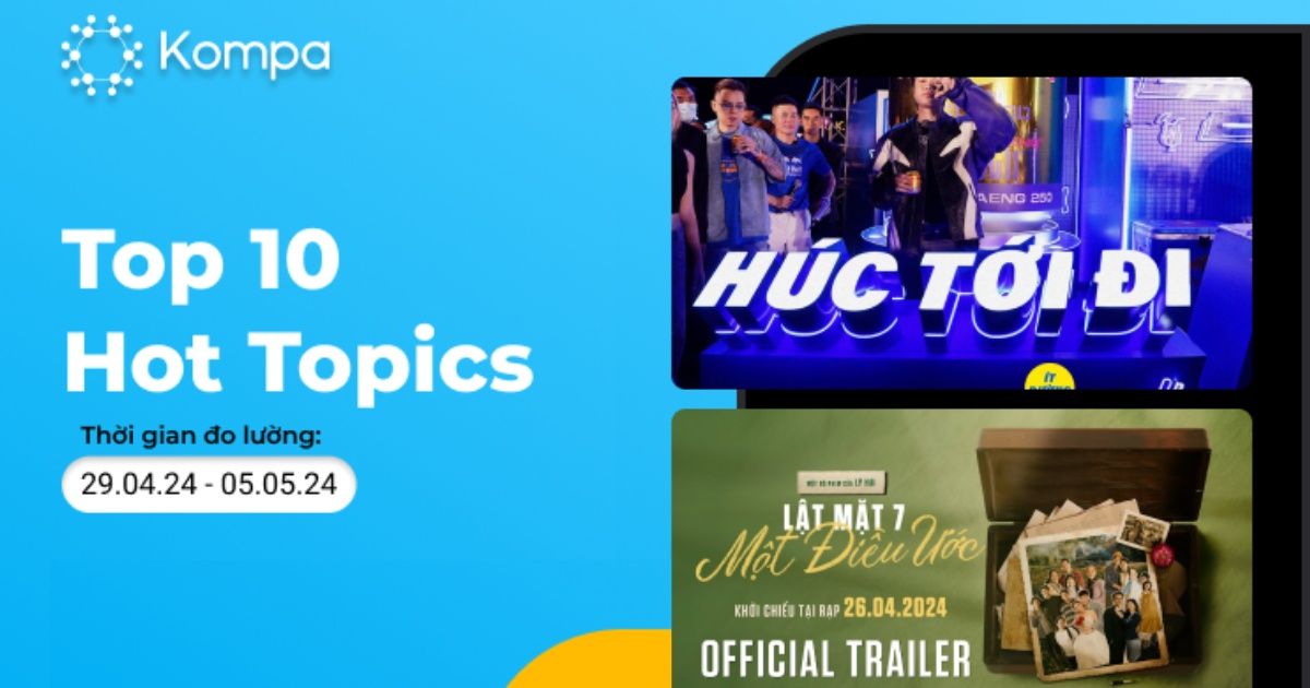 Kompa.ai: Hot topics mạng xã hội tuần 29/4-5/5
