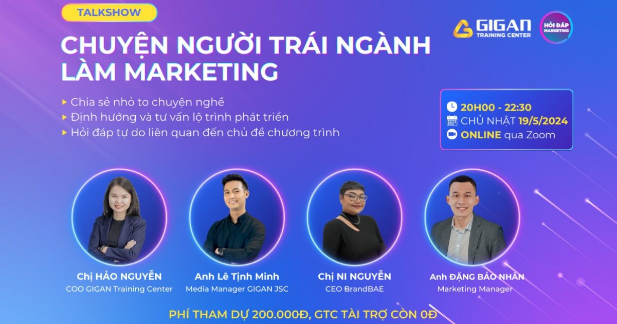 Mời tham dự Talkshow: Chuyện người trái ngành làm Marketing
