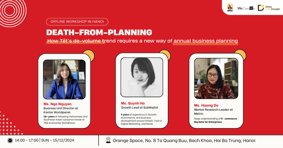[Hà Nội] Mời tham dự Workshop “Death-from-planning: How Tết’s de-volume trend requires new way of annual business planning”