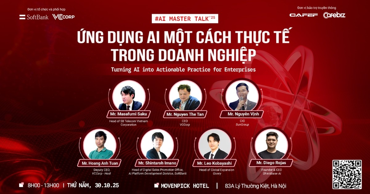 [Hà Nội] VCCorp x Softbank tổ chức sự kiện #AI Master Talk 2025: Ứng dụng AI một cách thực tế trong doanh nghiệp