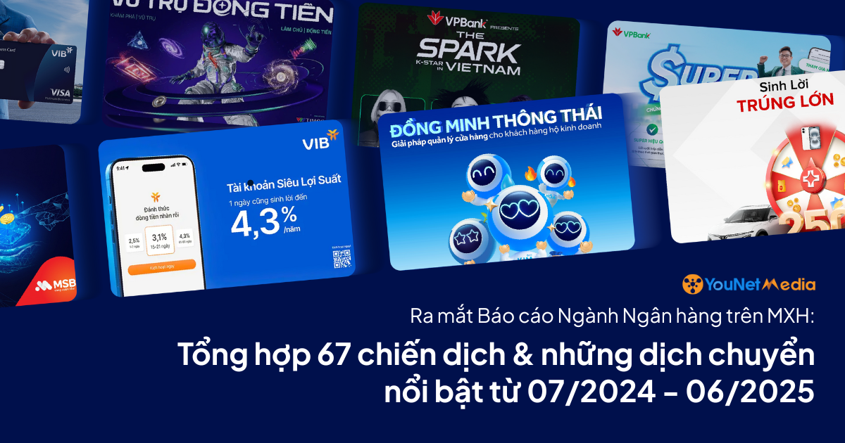 Báo cáo ngành Ngân hàng trên MXH: Tổng hợp 67 chiến dịch nổi bật (7/2024-6/2025)