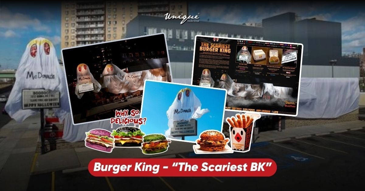 Burger King hóa trang thành “Bóng ma McDonald’s” trong chiến dịch OOH “The Scariest BK”