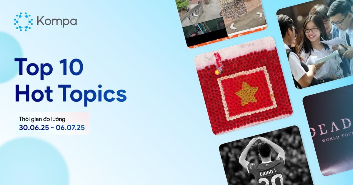 Kompa.ai: Hot topics mạng xã hội tuần 30/06-06/07