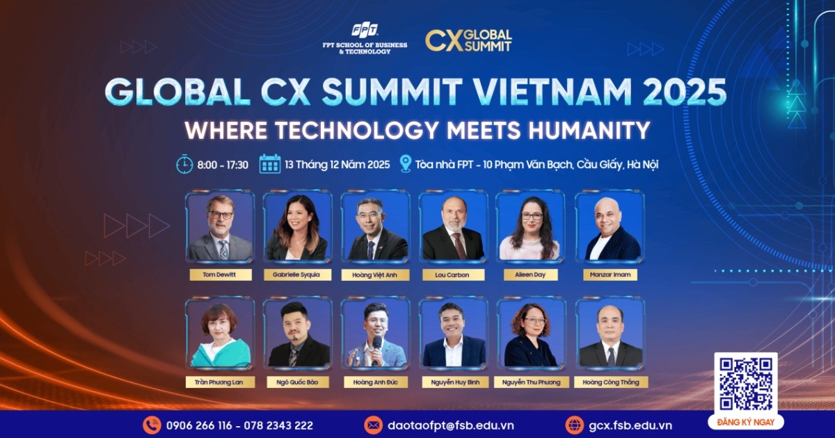 Mời tham dự Global CX Summit Vietnam 2025: Hội nghị Quốc tế cấp cao về trải nghiệm khách hàng lớn nhất năm 2025