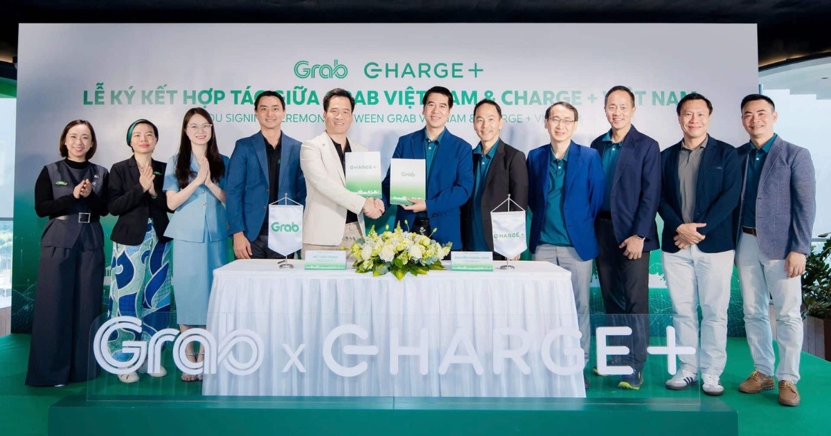 Grab Việt Nam và Charge+ hợp tác phát triển mạng lưới trạm sạc xe điện tại Việt Nam