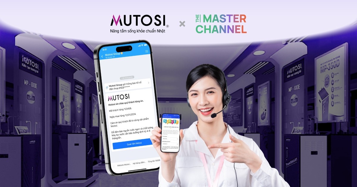 Mutosi triển khai giải pháp chăm sóc khách hàng với The Master Channel