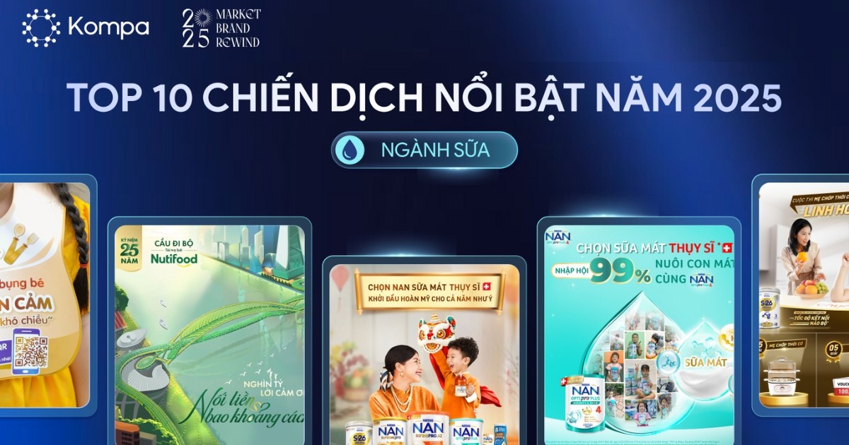 Cuộc đua chiến dịch ngành Sữa năm 2025: Thương hiệu nào dẫn đầu MXH?
