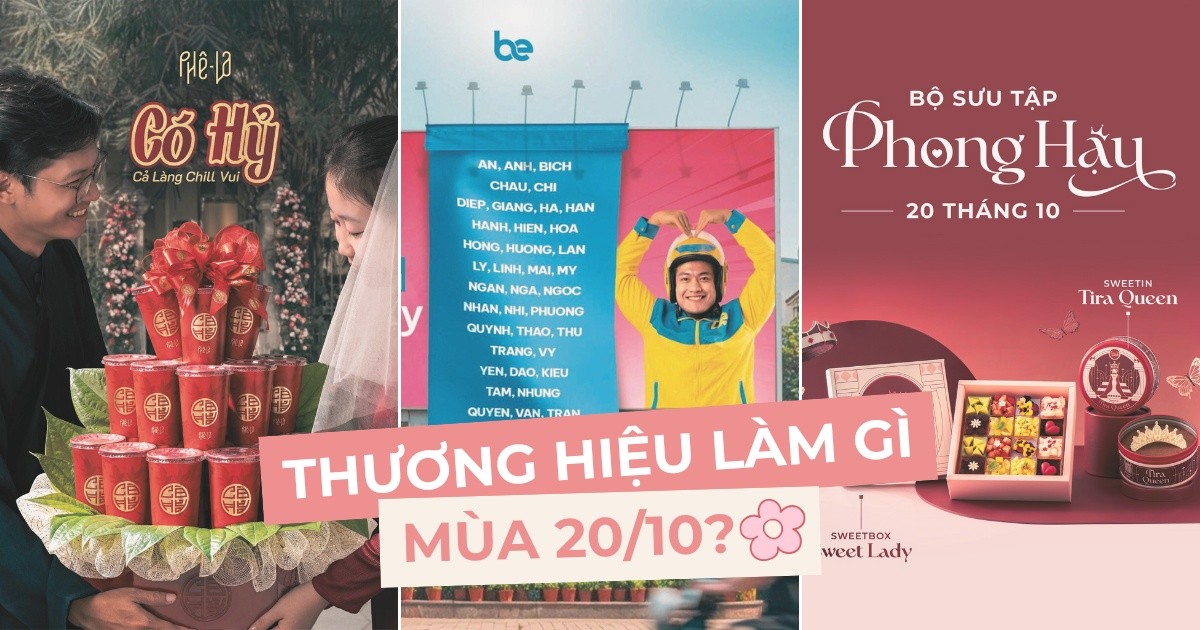 Thương hiệu làm gì mùa 20/10: Phê La dựng rạp cưới, Be cá nhân hoá khuyến mãi theo tên