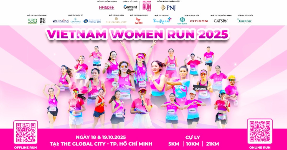 PNJ đồng hành chiến lược cùng Vietnam Women Run 2025, lan tỏa thông điệp “Sống đẹp” đến phụ nữ Việt