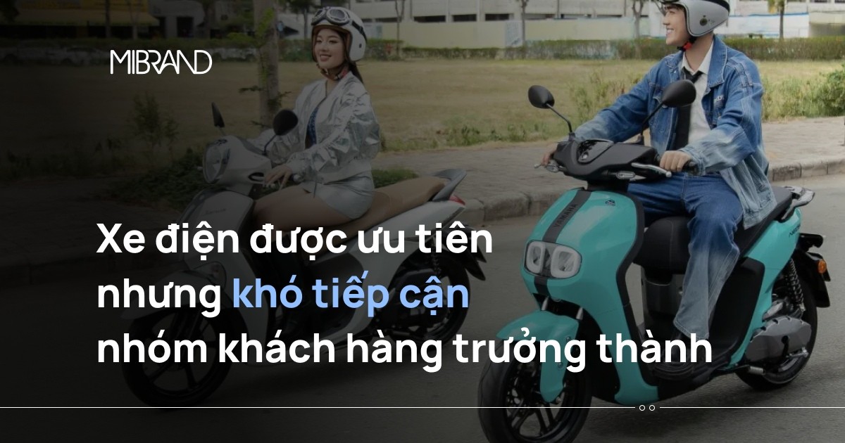Xe điện được ưu tiên nhưng khó tiếp cận nhóm khách hàng trưởng thành, theo khảo sát của Mibrand