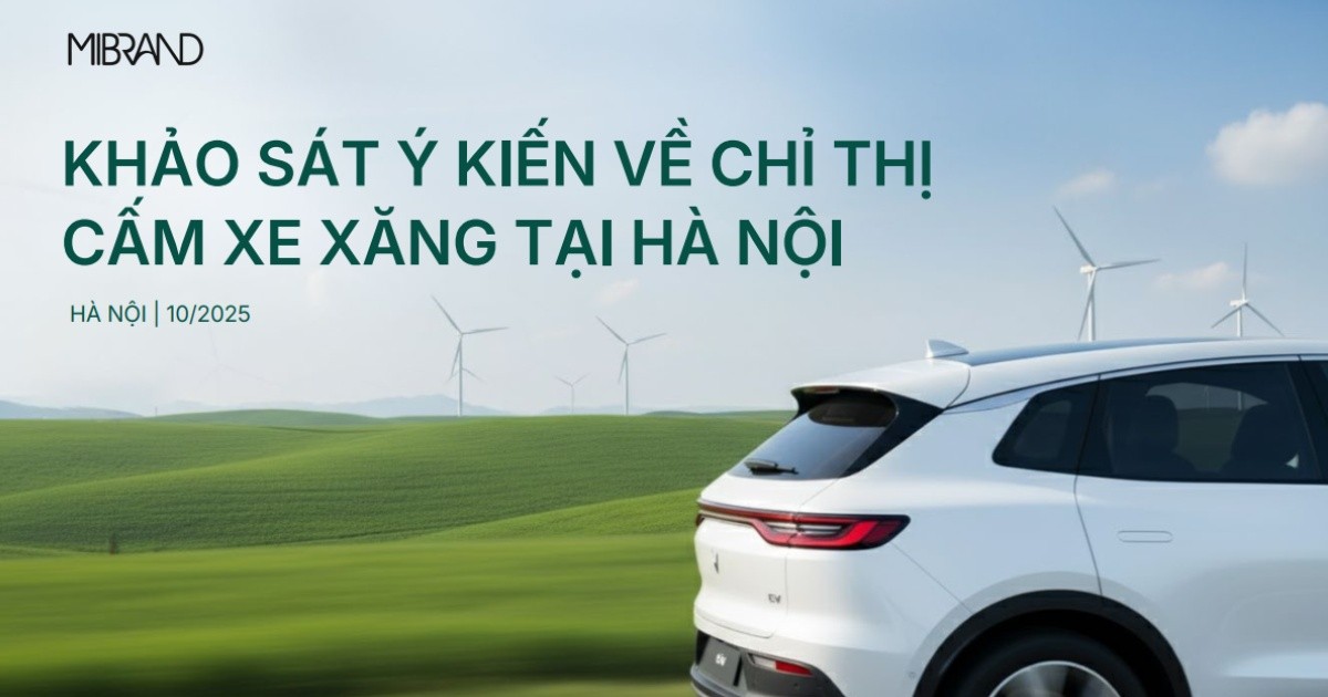 Mibrand: Báo cáo khảo sát người dùng xe điện tại Hà Nội và ý kiến về lộ trình chuyển đổi