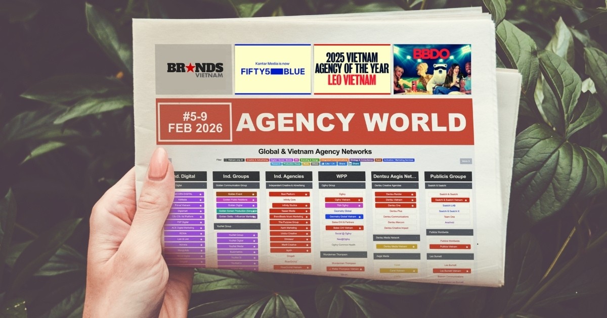 Agency World T2/2026: Kantar Media đổi tên thành Fifty5Blue, Leo Vietnam “soán ngôi” Dentsu Redder