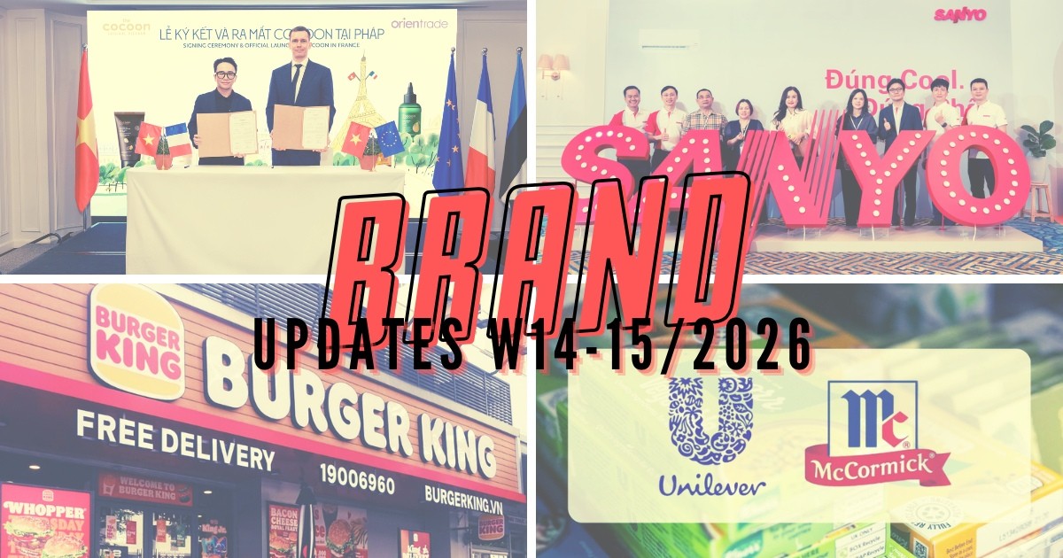 Brand Updates W14-15/2026: Cocoon ra mắt tại Pháp, SANYO tái xuất thị trường Việt Nam