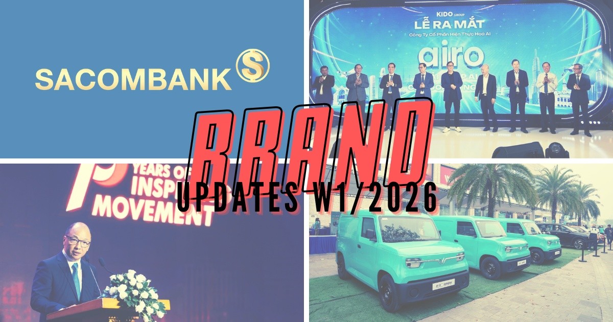 Brand Updates W1/2026: Sacombank ra mắt logo mới, KIDO thành lập công ty ứng dụng AI