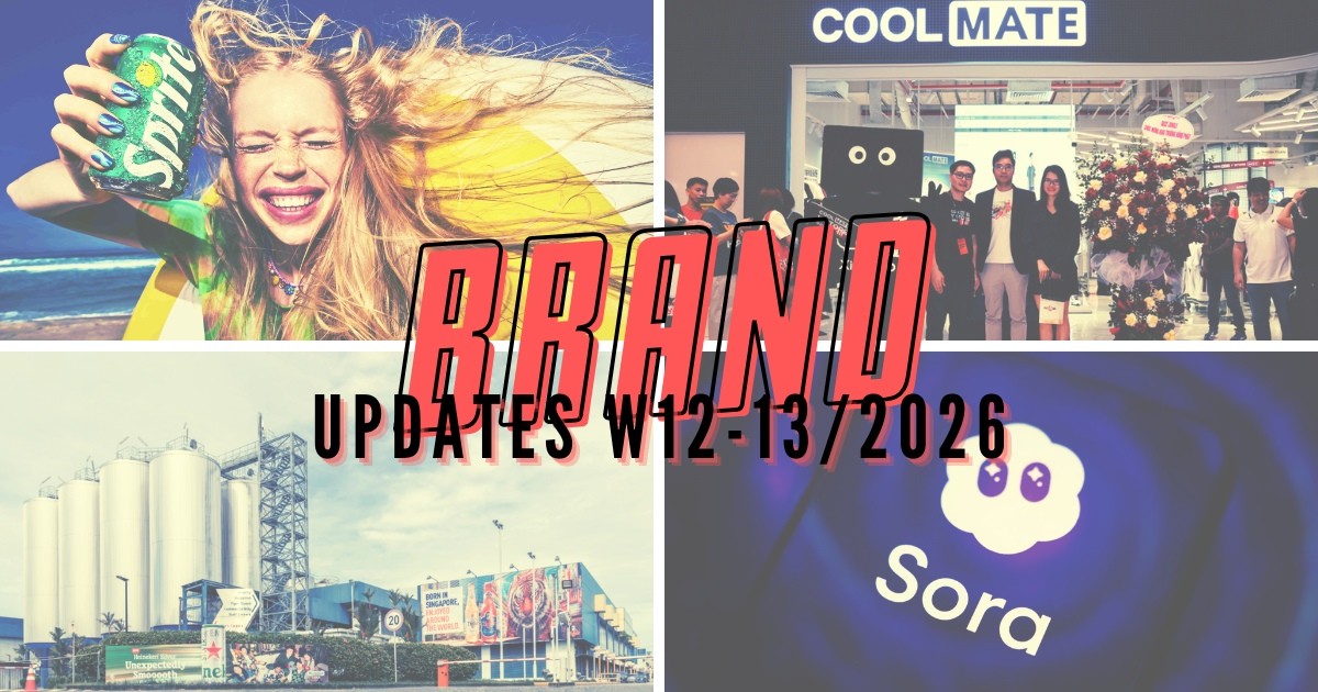 Brand Updates W12-13/2026: Sprite làm mới bộ nhận diện thương hiệu, Coolmate khai trương cửa hàng bán lẻ đầu tiên