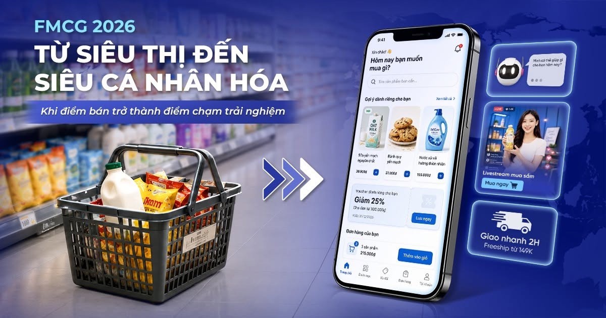 FMCG 2026: Từ siêu thị đến siêu cá nhân hoá – Khi điểm bán trở thành điểm chạm trải nghiệm