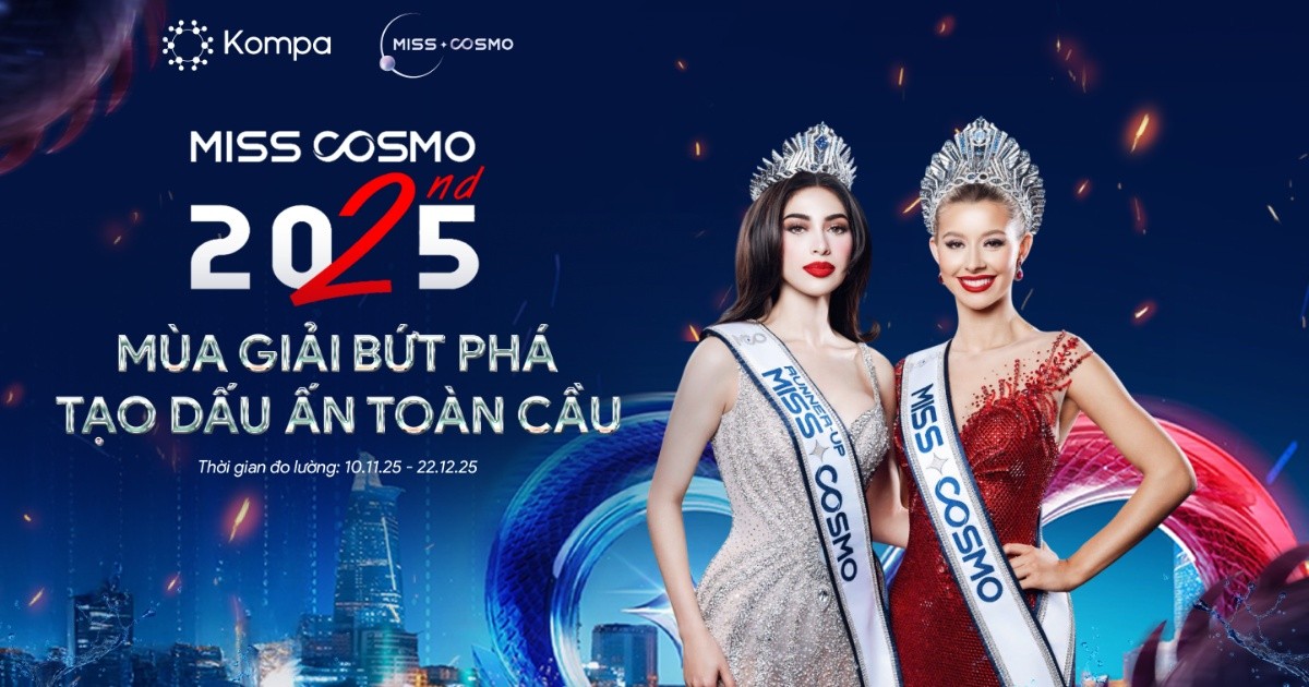 Kompa.ai: Miss Cosmo 2025 bứt phá khẳng định vị thế đấu trường sắc đẹp Việt trên MXH