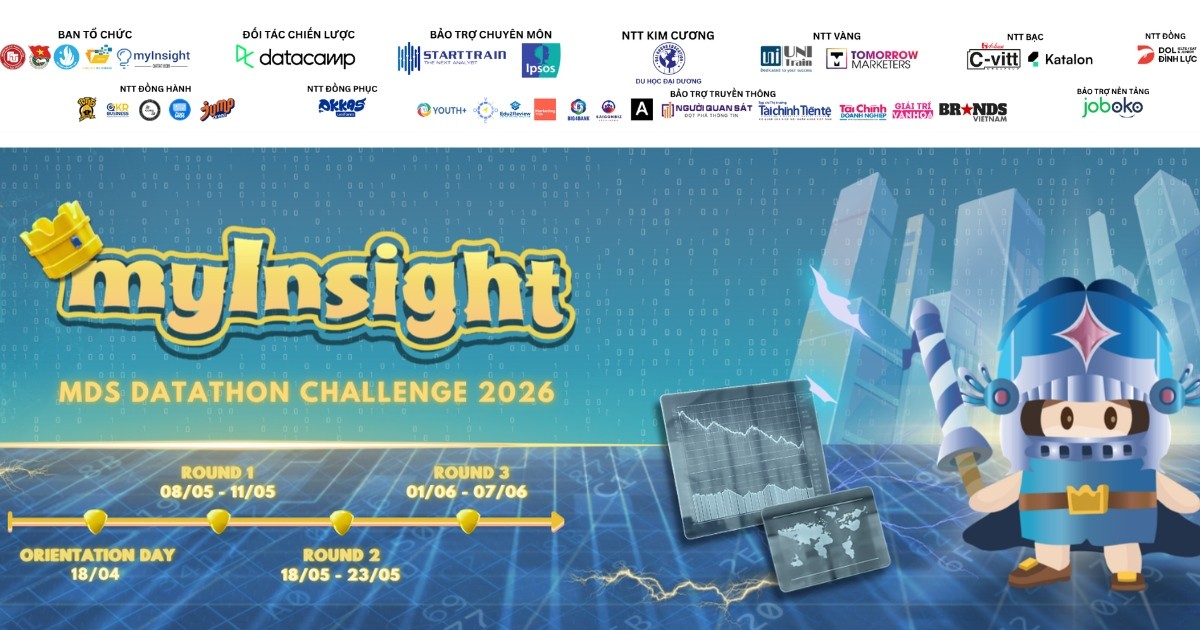 Chính thức mở đơn đăng ký cuộc thi myInsight – MDS Datathon Challenge 2026