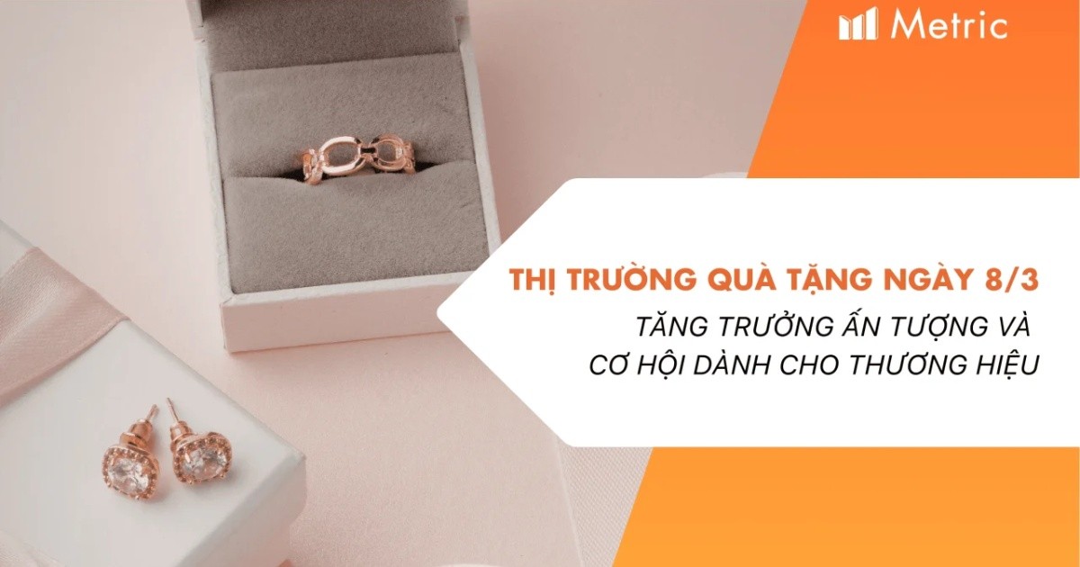 Metric: Chỉ trong 2 tuần, thị trường quà tặng ngày 8/3 ghi nhận mức tăng trưởng ấn tượng