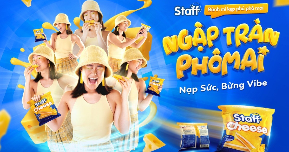 [Case-study] Chiến dịch ra mắt sandwich phô mai Staff Cheese: “Ngập tràn phô mai – Nạp sức, Bừng vibe”