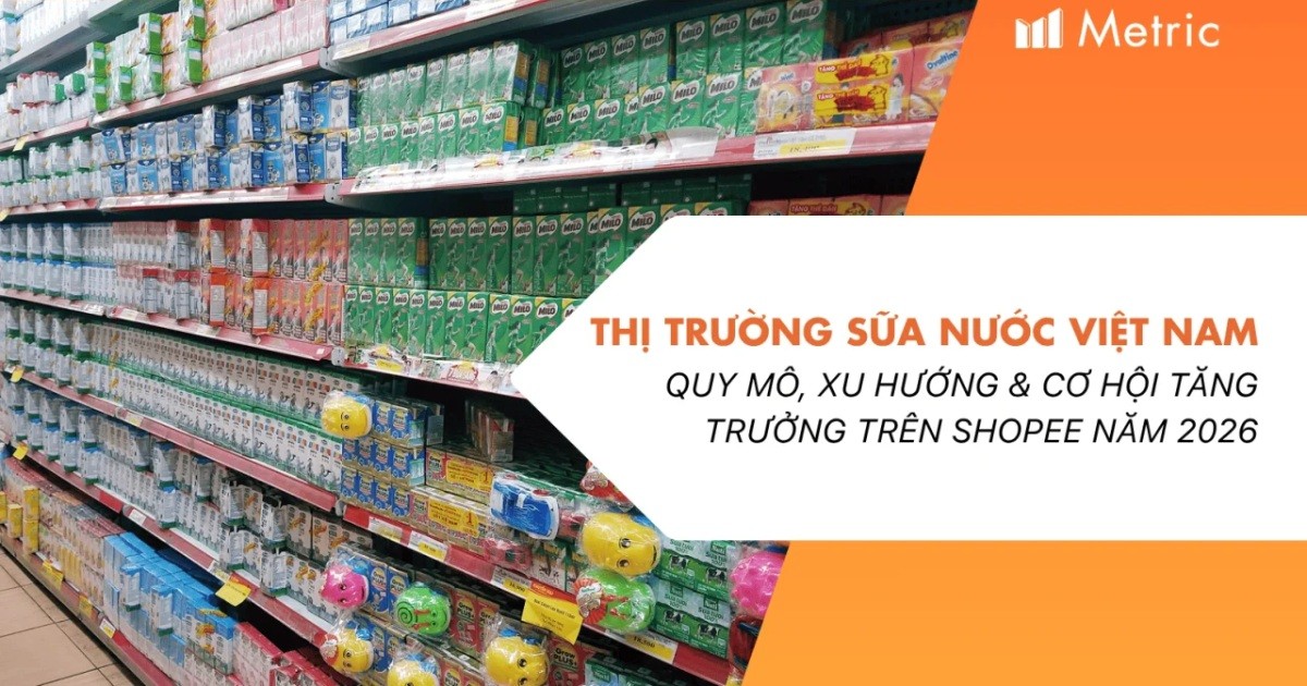 Thị trường Sữa nước Việt Nam qua lăng kính sàn TMĐT Shopee năm 2026