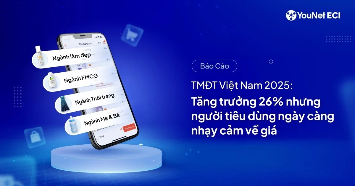 TMĐT Việt Nam 2025: Tăng trưởng 26% nhưng người tiêu dùng ngày càng nhạy cảm về giá