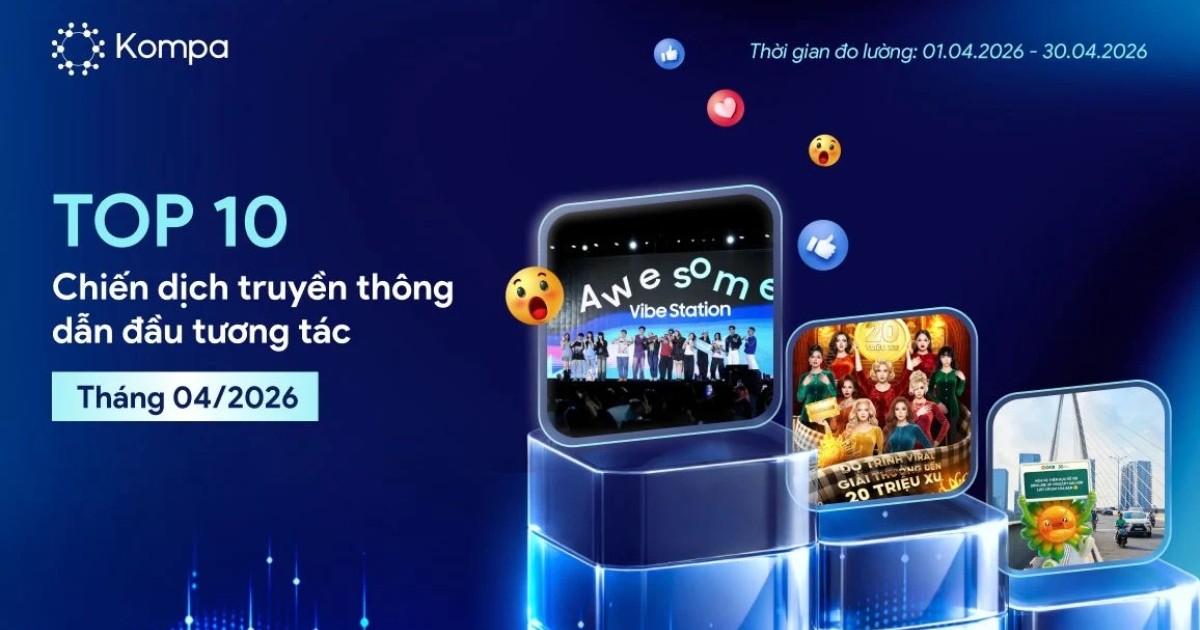Kompa.ai: Top 10 chiến dịch truyền thông nổi bật của tháng 4/2026