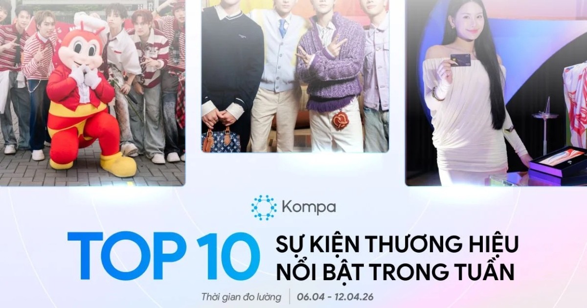 Kompa.ai: Top 10 sự kiện thương hiệu nổi bật tuần 6/4-12/4/2026