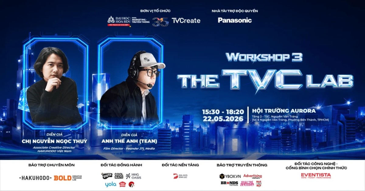 [TVCreate 2026] Mời tham dự Workshop 3: “The TVC Lab” – Từ ý tưởng đến thực thi sáng tạo