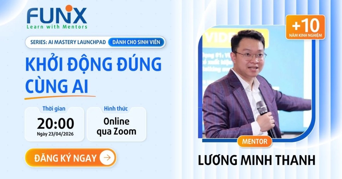 Mời tham dự Workshop “Khởi động đúng cùng AI” dành riêng cho học sinh, sinh viên