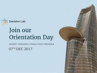 You are invited to the Market Research Consultant Program - Orientation Day from Decision Lab