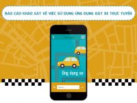 Báo cáo khảo sát về việc sử dụng ứng dụng đặt xe trực tuyến