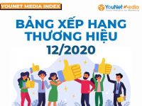 YouNet Media Index: Bảng xếp hạng Thương hiệu Tháng 12.2020