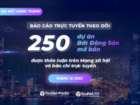 YouNet Media: Báo cáo theo dõi 250 dự án BĐS mở bán được thảo luận trên MXH tháng 9/2022