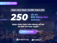 YouNet Media: Báo cáo theo dõi 250 dự án bất động sản mở bán được thảo luận trên MXH tháng 10/2022