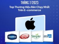 YouNet ECI Ranking: Xếp hạng thương hiệu bán chạy nhất trên E-commerce tháng 7/2023